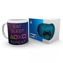 Taza Eat Sleep Repeat Playstation - Imagen 1