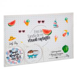 Set 2 posavasos + 2 salvamanteles Sandia - Imagen 1