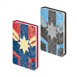 Cuaderno A5 premium lentejuelas Capitana Marvel - Imagen 1