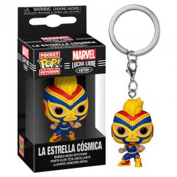 Llavero Pocket POP Marvel Luchadores Captain Marvel La Estrella Cosmica - Imagen 1