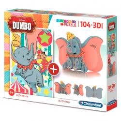 Puzzle 104 + 3D Dumbo Disney 104pzs - Imagen 1