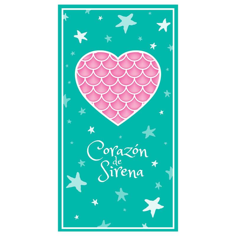 Toalla Corazon De Sirena microfibra - Imagen 1