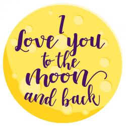 Toalla redonda I Love You To The Moon And Back microfibra - Imagen 1