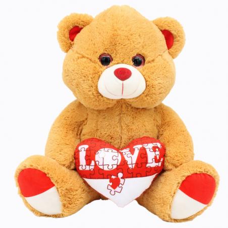 Peluche Oso Corazon 28cm - Imagen 1