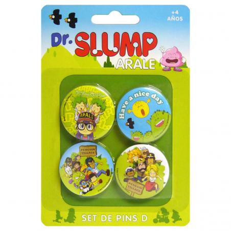 Set 4 pin Dr. Slump - Imagen 1