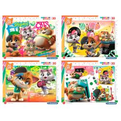 Puzzle Cats 44 4x30pzs - Imagen 1