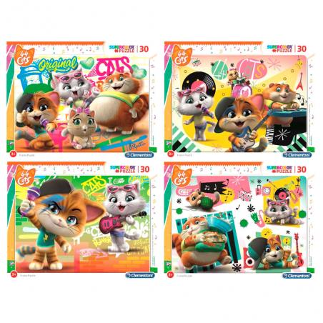 Puzzle Cats 44 4x30pzs - Imagen 1