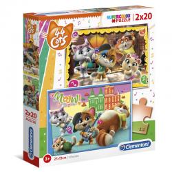 Puzzle 44 Gatos 2x20pzs - Imagen 1