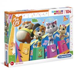 Puzzle 44 Gatos 104pzs - Imagen 1
