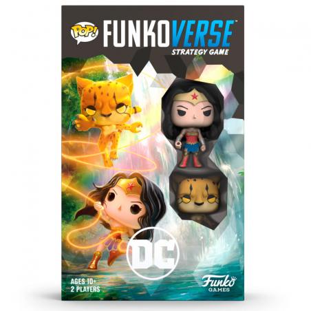 Juego mesa Ingles POP Funkoverse DC Comics Wonder Woman 2fig - Imagen 1