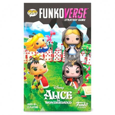 Juego mesa Ingles POP Funkoverse Alice in Wonderland Disney 2fig - Imagen 1
