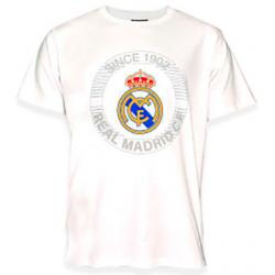 Camiseta estampada Real Madrid blanco adulto - Imagen 1