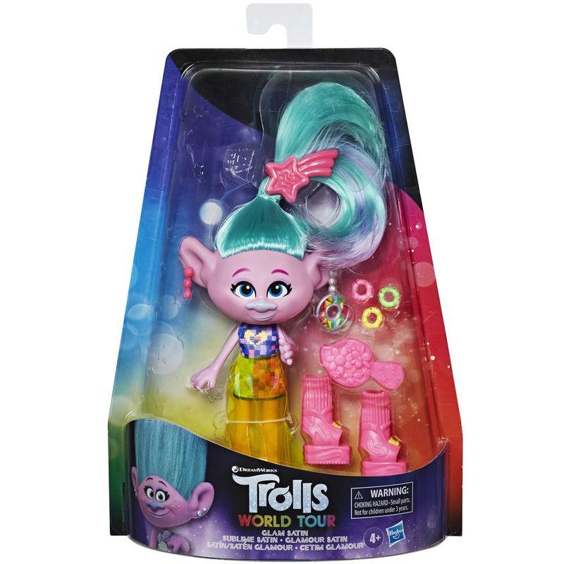 Muñeca Glam Satin Trolls World Tour - Imagen 1