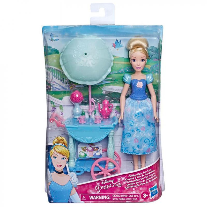 Muñeca Cenicienta Carrito de Te Cenicienta Princesas Disney 28cm - Imagen 1