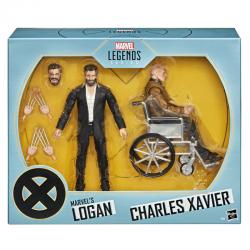 Set 2 figuras Logan y Charles Xavier X-Men Marvel Legends Series 15cm - Imagen 1