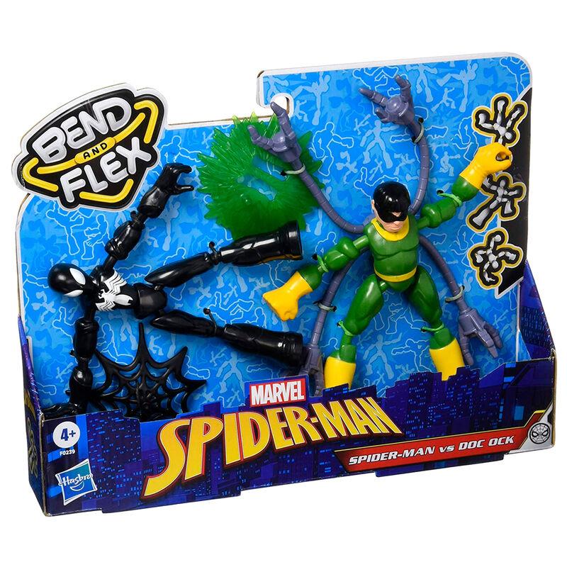 Set 2 figuras Bend and Flex Spiderman vs Doc Ock Marvel 15cm - Imagen 1