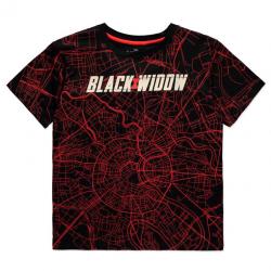 Camiseta mujer City Map Black Widow Marvel - Imagen 1
