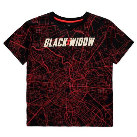 Camiseta mujer City Map Black Widow Marvel - Imagen 1