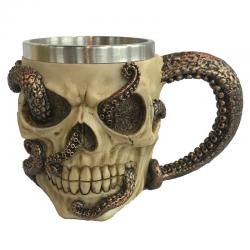 Taza Calavera con Pulpo de Bronce - Imagen 1