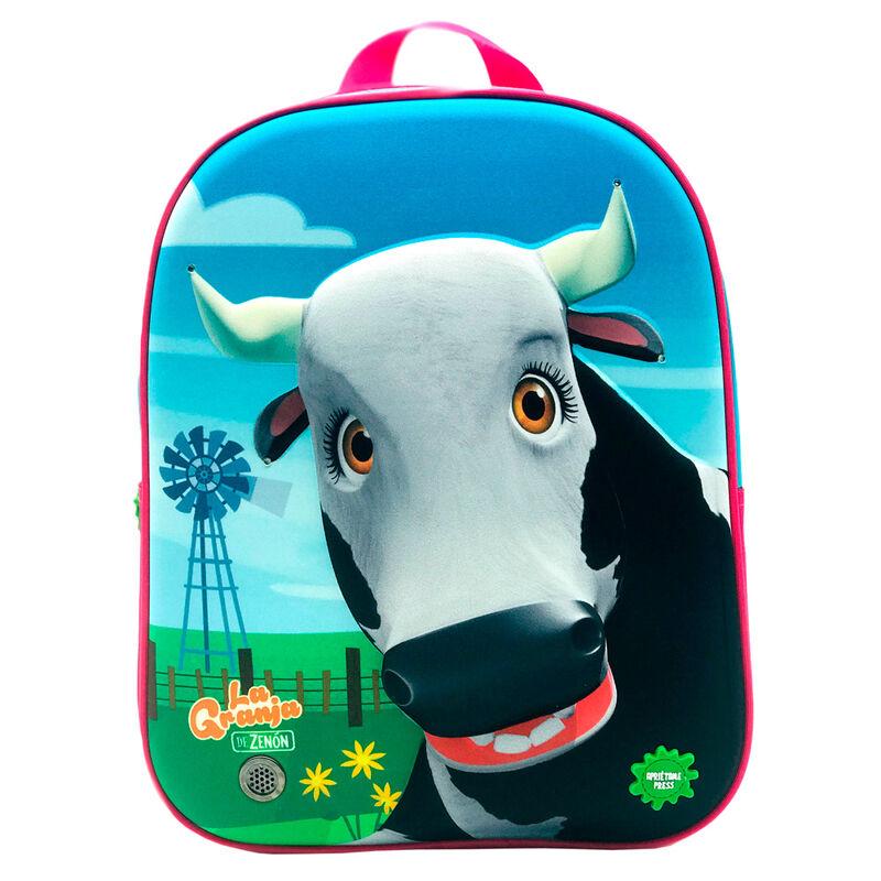 Mochila 3D Vaca Lola La Granja de Zenon luz y sonido 32cm - Imagen 1