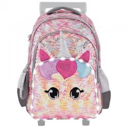 Trolley LED lentejuelas Unicornio 45cm - Imagen 1