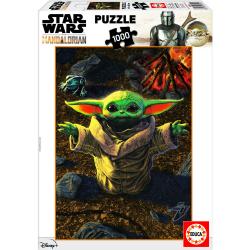 Puzzle Baby Yoda the Mandalorian Star Wars 1000pzs - Imagen 1