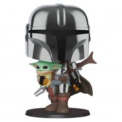 Figura POP Star Wars Mandalorian with Yoda Child 25cm - Imagen 1