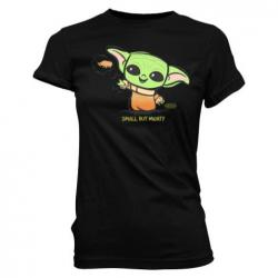 Camiseta Cute Yoda The Child Force Black Mandalorian Star Wars mujer - Imagen 1