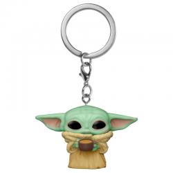 Llavero Pocket POP Star Wars The Mandalorian Yoda The Child with Cup - Imagen 1