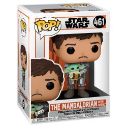 Figura POP Star Wars Mandalorian Mando Holding Child - Imagen 2