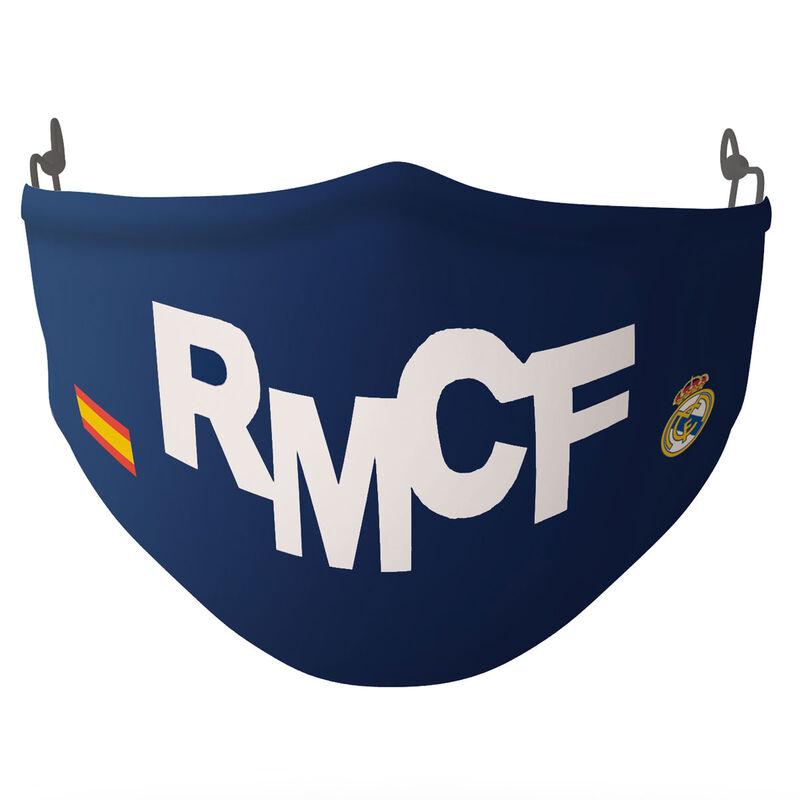 Mascarilla reutilizable Siglas Real Madrid infantil - Imagen 1