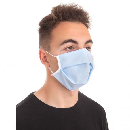 Mascarilla reutilizable azul 3 capas - Imagen 1