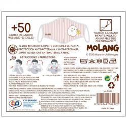 Mascarilla reutilizable Rayas Molang - Imagen 2