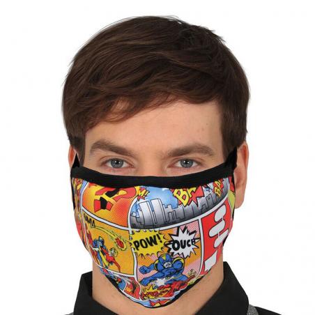 Mascarilla reutilizable 3 capas Comic - Imagen 1