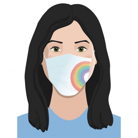 Mascarilla Filtro Carbon Arcoiris - Imagen 1