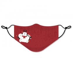 Mascarilla higienica reutilizable Navidad Osos y Pinguinos infantil - Imagen 1