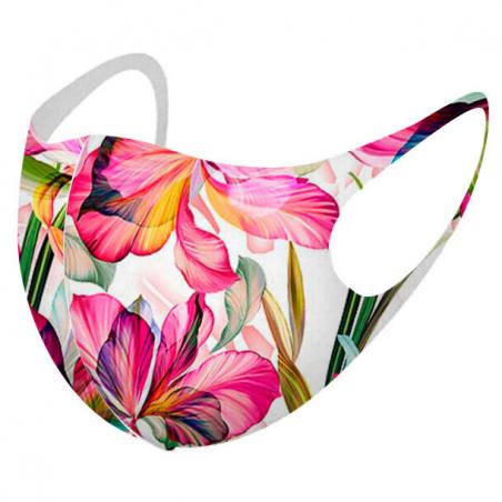 Mascarilla reutilizable Flores M - Imagen 1