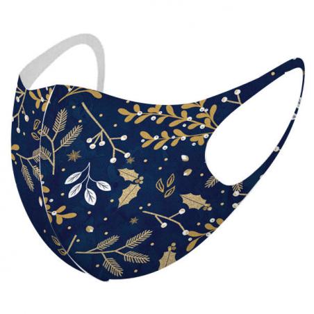 Mascarilla reutilizable Navidad Blue M/L - Imagen 1