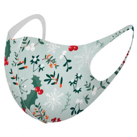Mascarilla reutilizable Navidad Green M/L - Imagen 1