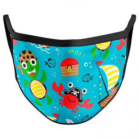 Mascarilla reutilizable Piratas infantil - Imagen 1
