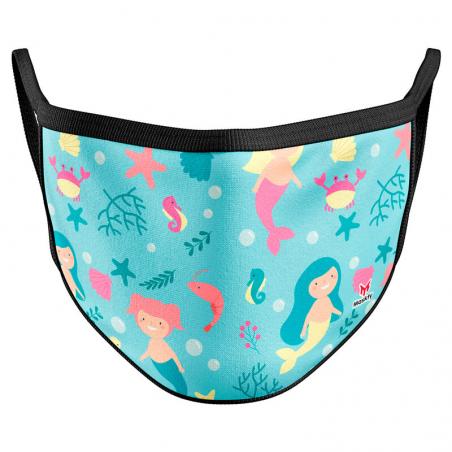 Mascarilla reutilizable Sirenas infantil - Imagen 1