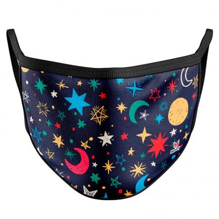 Mascarilla reutilizable Galaxia infantil - Imagen 1