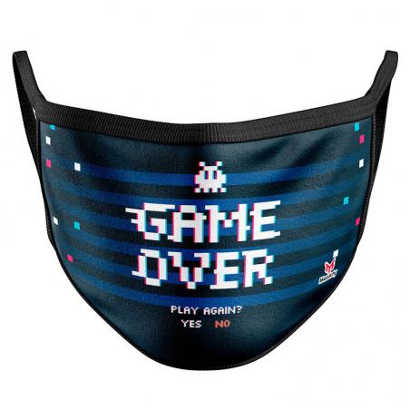 Mascarilla reutilizable Game Over infantil - Imagen 1