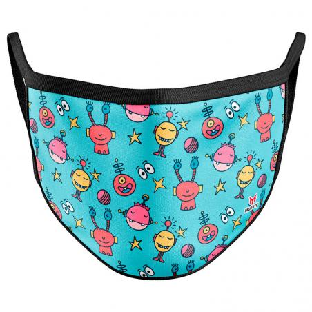 Mascarilla reutilizable Robots infantil - Imagen 1