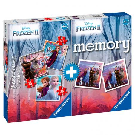 Multipack memory + 3 puzzles Frozen 2 Disney - Imagen 1