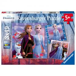 Puzzle Frozen 2 Disney 3x49pz - Imagen 1