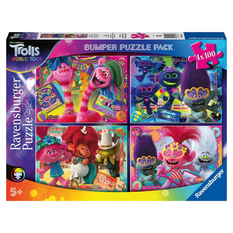 Puzzle Trolls 2 4x100pz - Imagen 1