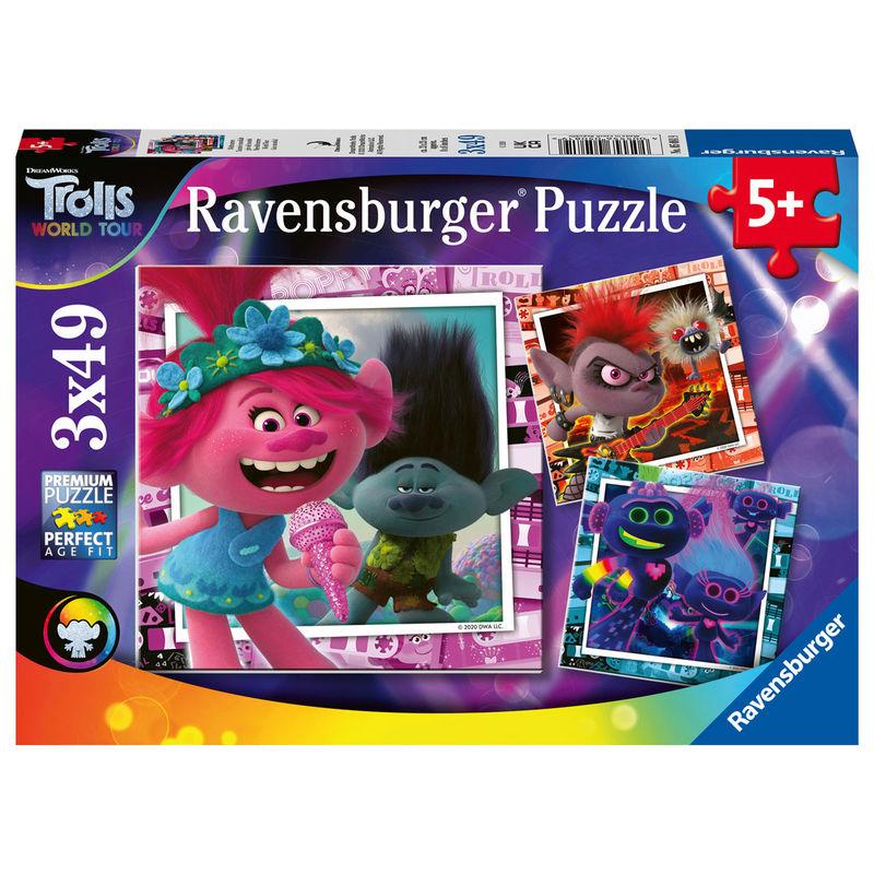 Puzzle Trolls 2 3x49pz - Imagen 1