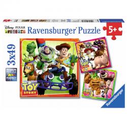 Puzzle Toy Story History Disney 3x49pz - Imagen 1