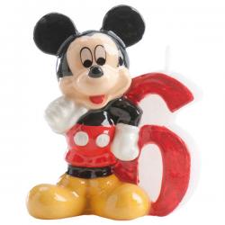 Vela 6 cumpleaños Mickey Disney - Imagen 1